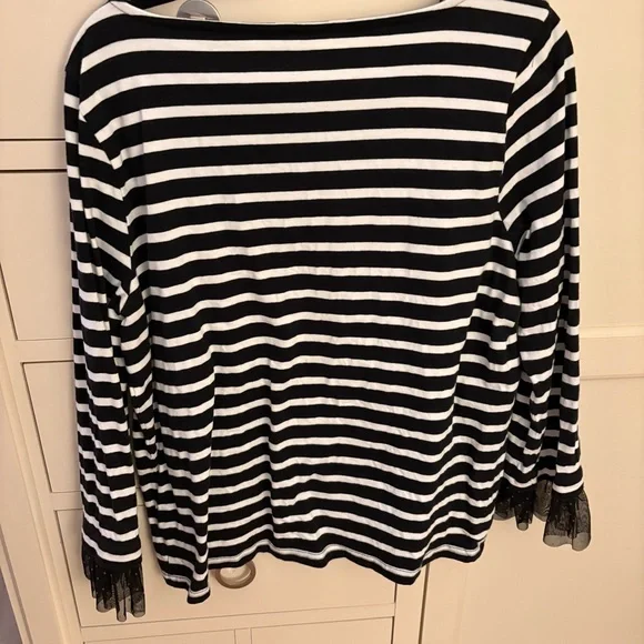 J. Crew Black and White Striped Tee - Picture 4 of 4